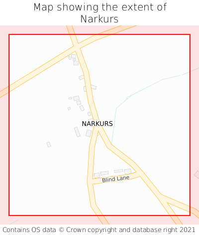 Map showing extent of Narkurs as bounding box