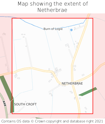 Map showing extent of Netherbrae as bounding box