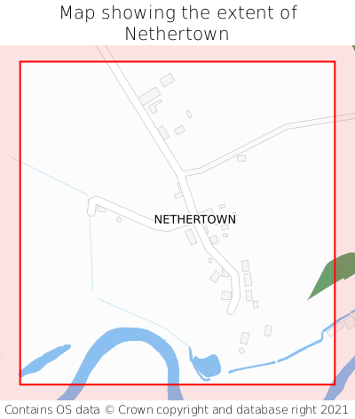 Map showing extent of Nethertown as bounding box