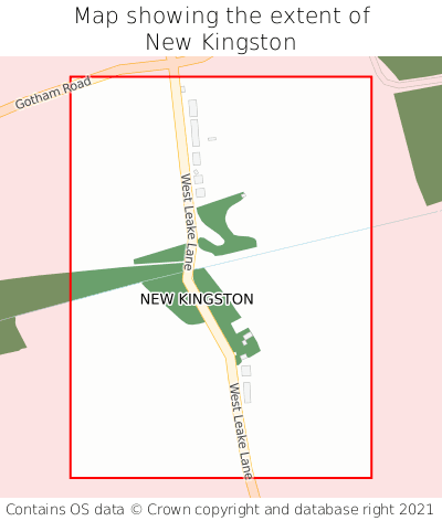 Map showing extent of New Kingston as bounding box