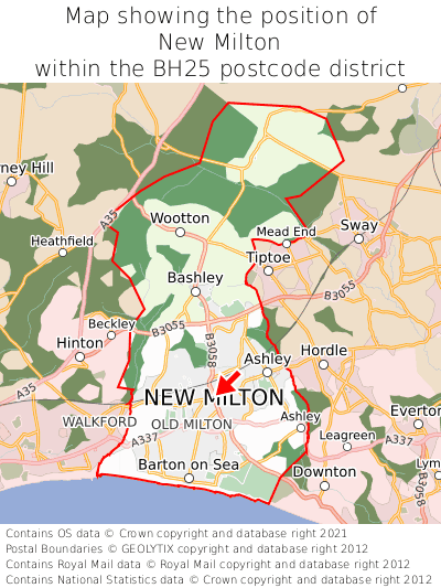 New Milton Hampshire Map Where Is New Milton? New Milton On A Map