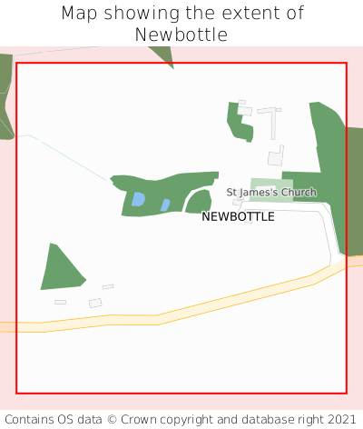 Map showing extent of Newbottle as bounding box