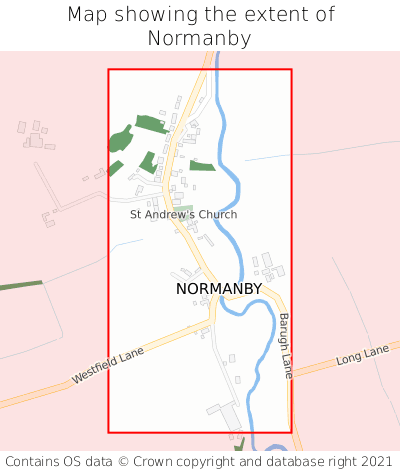 Map showing extent of Normanby as bounding box