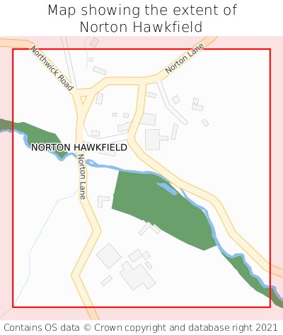 Map showing extent of Norton Hawkfield as bounding box