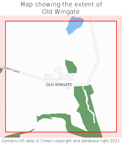 Map showing extent of Old Wingate as bounding box