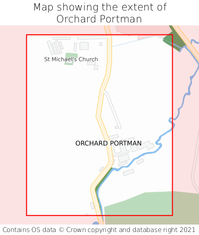 Map showing extent of Orchard Portman as bounding box