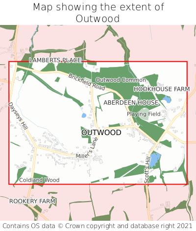 Where is Outwood? Outwood on a map