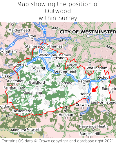 Where is Outwood? Outwood on a map