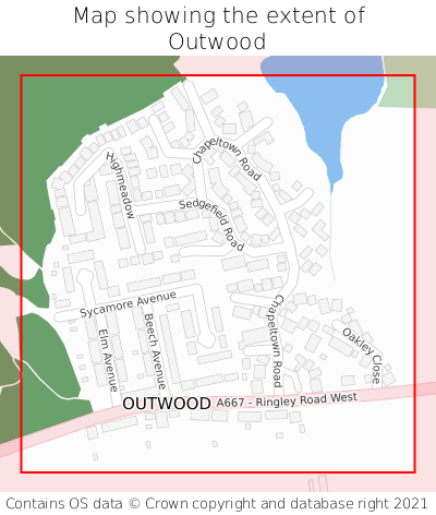 Where is Outwood? Outwood on a map