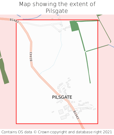 Map showing extent of Pilsgate as bounding box