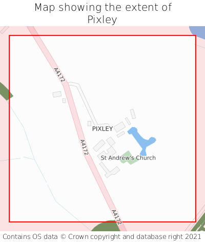 Map showing extent of Pixley as bounding box