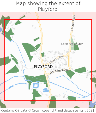 Map showing extent of Playford as bounding box