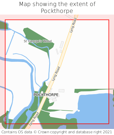 Map showing extent of Pockthorpe as bounding box