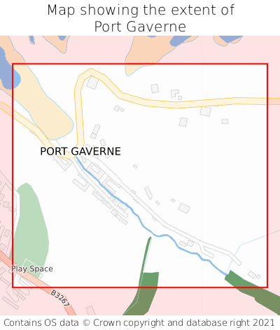 Map showing extent of Port Gaverne as bounding box