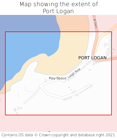 Map showing extent of Port Logan as bounding box