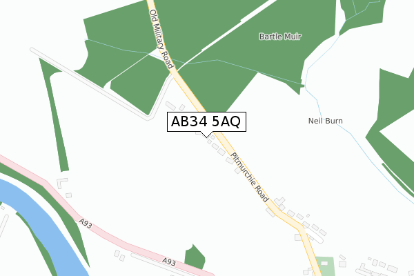 AB34 5AQ map - large scale - OS Open Zoomstack (Ordnance Survey)