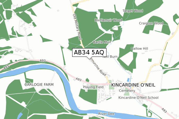 AB34 5AQ map - small scale - OS Open Zoomstack (Ordnance Survey)