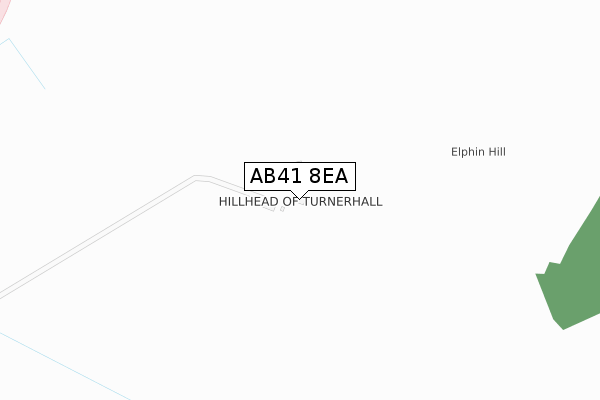 AB41 8EA map - large scale - OS Open Zoomstack (Ordnance Survey)