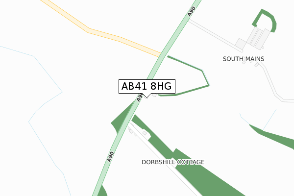 AB41 8HG map - large scale - OS Open Zoomstack (Ordnance Survey)