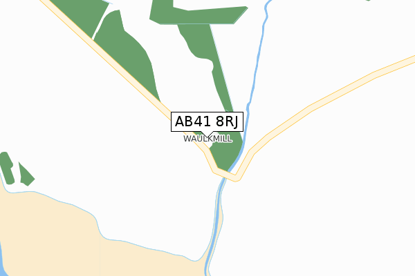 AB41 8RJ map - large scale - OS Open Zoomstack (Ordnance Survey)