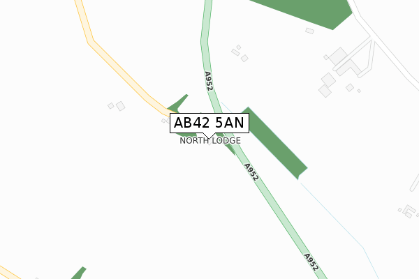 AB42 5AN map - large scale - OS Open Zoomstack (Ordnance Survey)