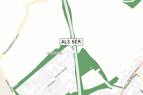 AL3 6ER map - large scale - OS Open Zoomstack (Ordnance Survey)