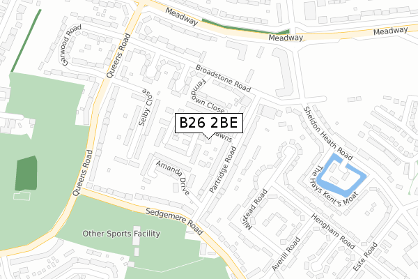 B26 2BE map - large scale - OS Open Zoomstack (Ordnance Survey) B26 2BE map - large scale - OS Open Zoomstack (Ordnance Survey)