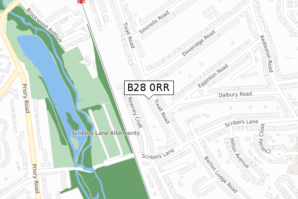 B28 0RR map - large scale - OS Open Zoomstack (Ordnance Survey)