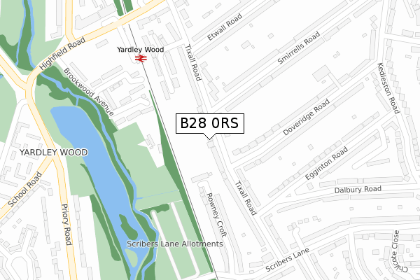 B28 0RS map - large scale - OS Open Zoomstack (Ordnance Survey)