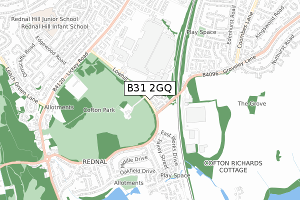 B31 2GQ map - small scale - OS Open Zoomstack (Ordnance Survey)