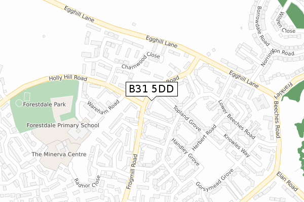 B31 5DD map - large scale - OS Open Zoomstack (Ordnance Survey)