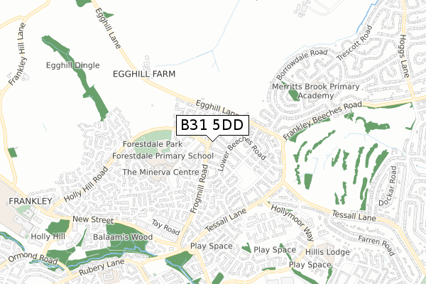 B31 5DD map - small scale - OS Open Zoomstack (Ordnance Survey)