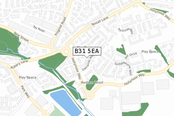 B31 5EA map - large scale - OS Open Zoomstack (Ordnance Survey)