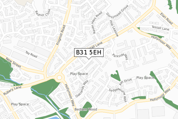 B31 5EH map - large scale - OS Open Zoomstack (Ordnance Survey)