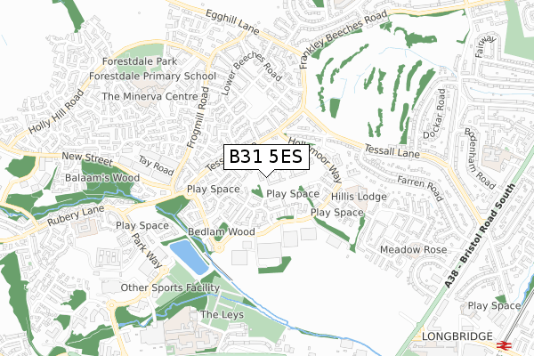 B31 5ES map - small scale - OS Open Zoomstack (Ordnance Survey)