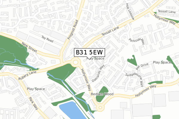 B31 5EW map - large scale - OS Open Zoomstack (Ordnance Survey)