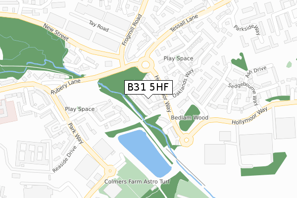 B31 5HF map - large scale - OS Open Zoomstack (Ordnance Survey)