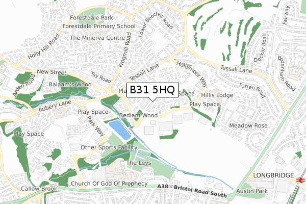 B31 5HQ map - small scale - OS Open Zoomstack (Ordnance Survey)