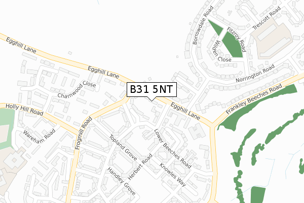 B31 5NT map - large scale - OS Open Zoomstack (Ordnance Survey)