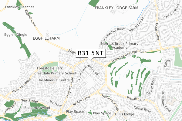 B31 5NT map - small scale - OS Open Zoomstack (Ordnance Survey)