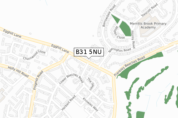 B31 5NU map - large scale - OS Open Zoomstack (Ordnance Survey)