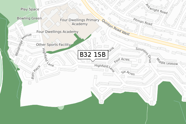 B32 1SB map - large scale - OS Open Zoomstack (Ordnance Survey)