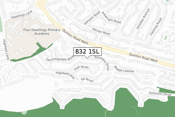 B32 1SL map - large scale - OS Open Zoomstack (Ordnance Survey)