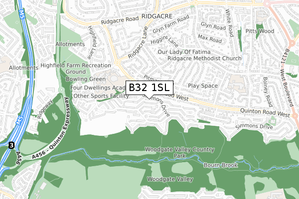 B32 1SL map - small scale - OS Open Zoomstack (Ordnance Survey)