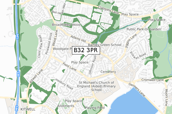 B32 3PR map - small scale - OS Open Zoomstack (Ordnance Survey)