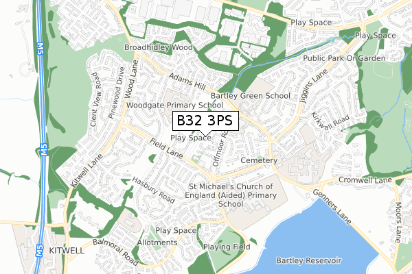 B32 3PS map - small scale - OS Open Zoomstack (Ordnance Survey)