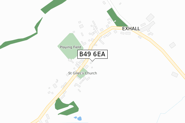 B49 6EA map - large scale - OS Open Zoomstack (Ordnance Survey)