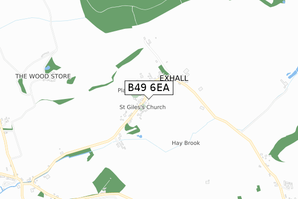 B49 6EA map - small scale - OS Open Zoomstack (Ordnance Survey)