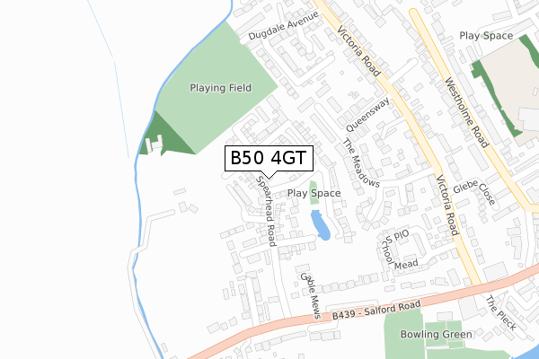 B50 4GT map - large scale - OS Open Zoomstack (Ordnance Survey)