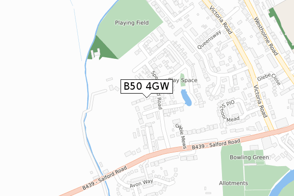 B50 4GW map - large scale - OS Open Zoomstack (Ordnance Survey)